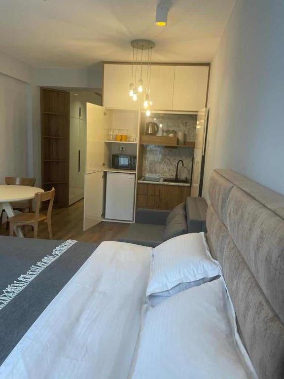 Kuchyň nebo kuchyňský kout v ubytování new gudauri redko apartment twins