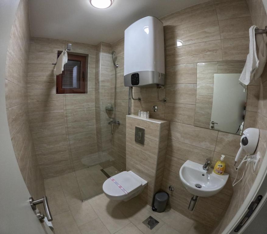 Koupelna v ubytování Motel Zeta Lux