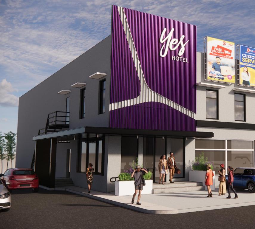 a rendering of a building with people outside of it at Yes Hotel San Ildefonso Bulacan in Buliran