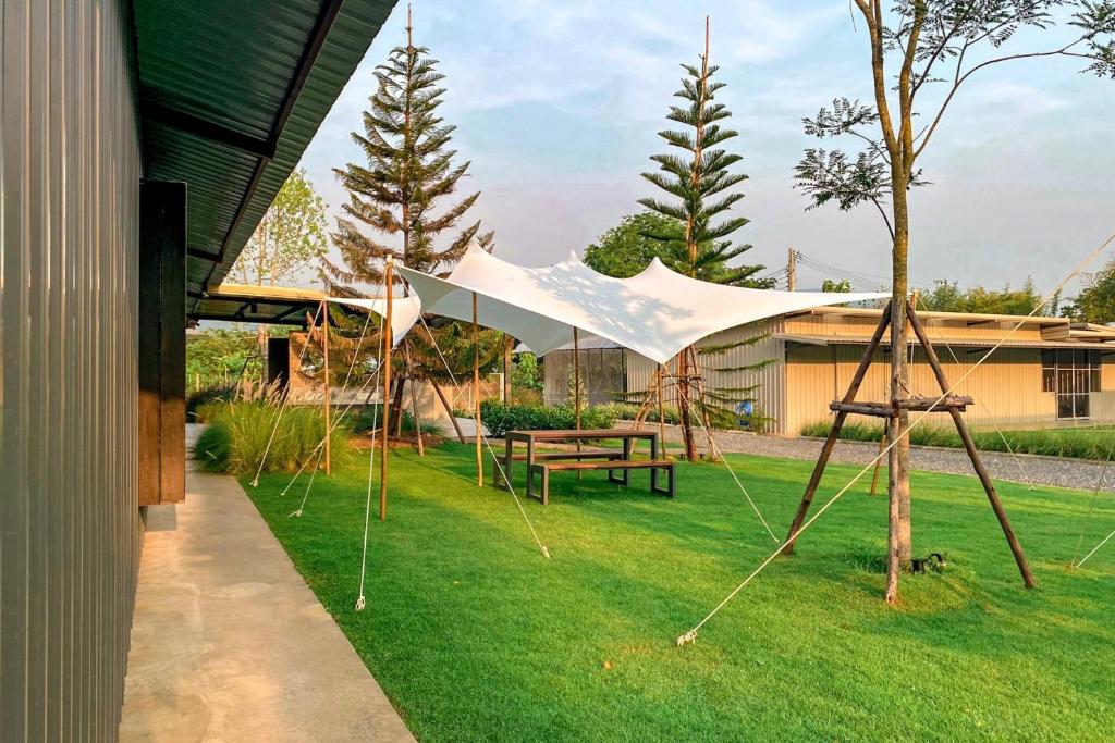 Zahrada ubytování Skugga Farm Cabin