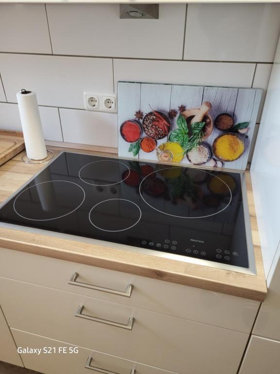 Kuchyň nebo kuchyňský kout v ubytování Apartment Bochum