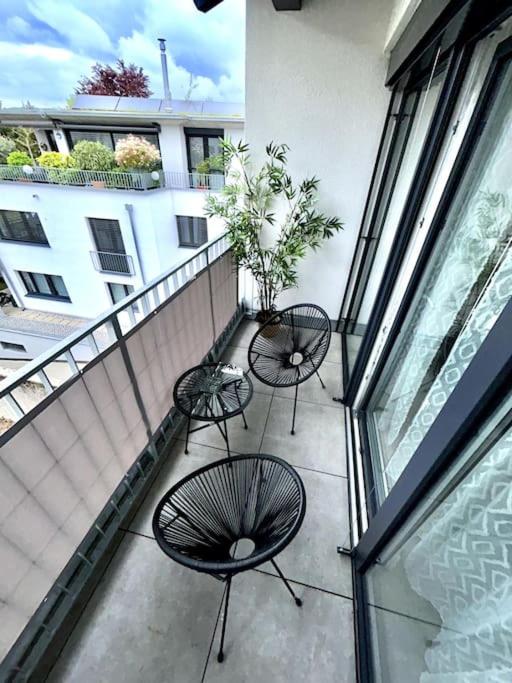 Balkón nebo terasa v ubytování Bahnhofsapartment Lörrach