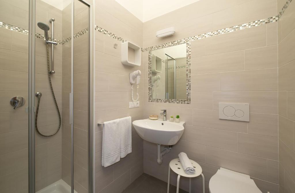 Koupelna v ubytování Hotel Guerrini