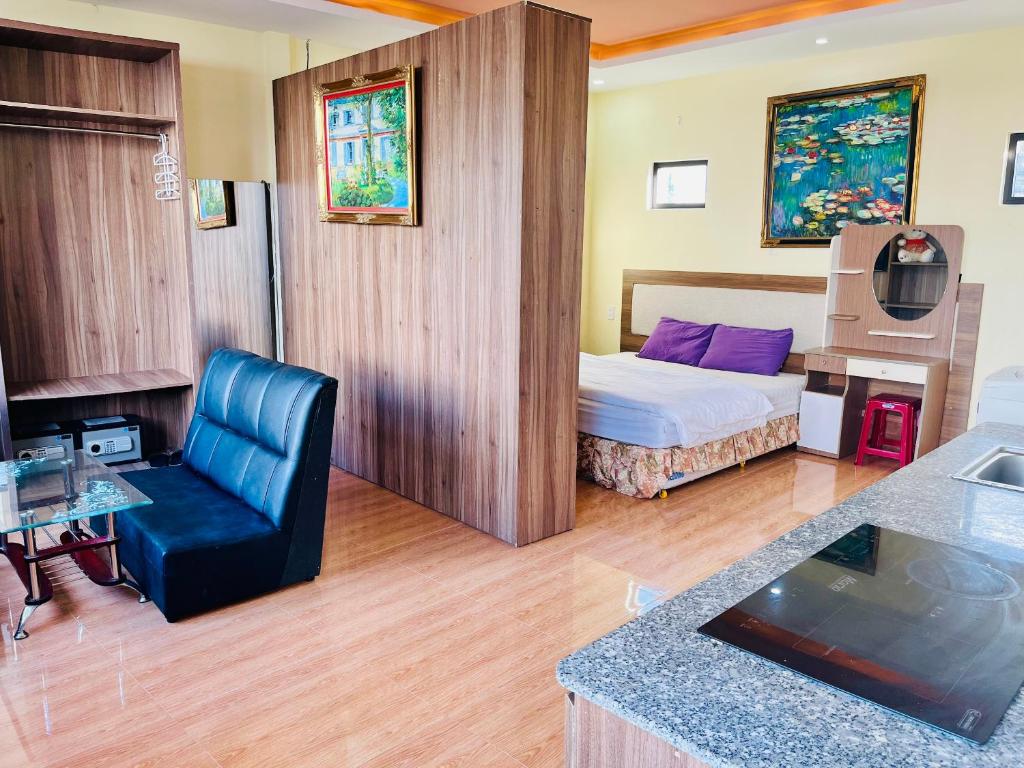 Posezení v ubytování Ngoc Tran Hotel