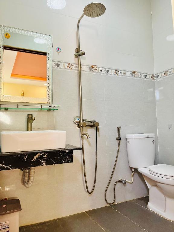 Koupelna v ubytování Ngoc Tran Hotel