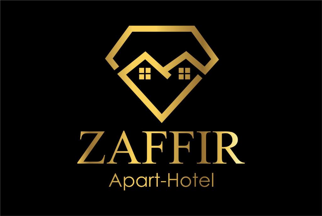 a gold zetter agent hotel logo with a house at Zaffir Apartamento in Cuiabá