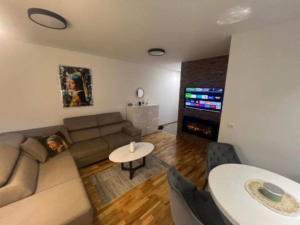 Posezení v ubytování Golden Forest apartman 7