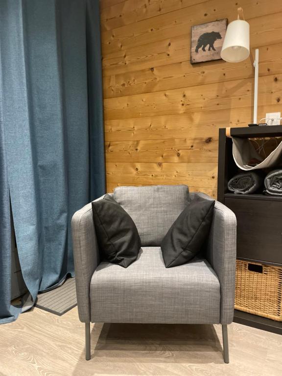 Гостиная зона в Résidence ATHOS C2-1 Chambre-ALPE D'HUEZ-Centre Station