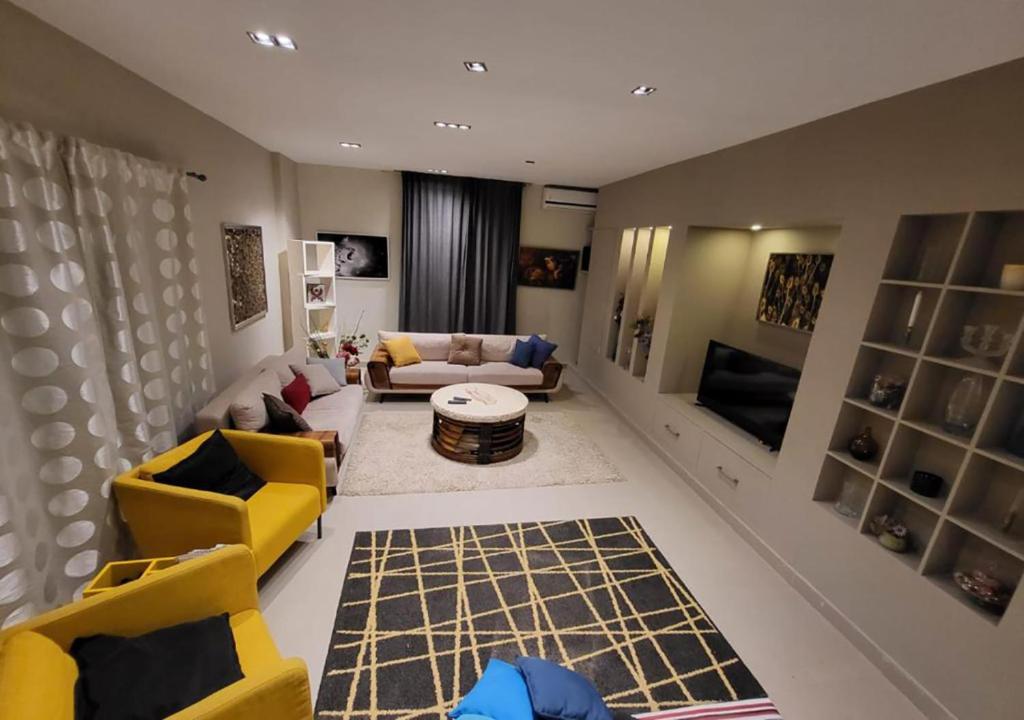 Posezení v ubytování Hayat Apartments