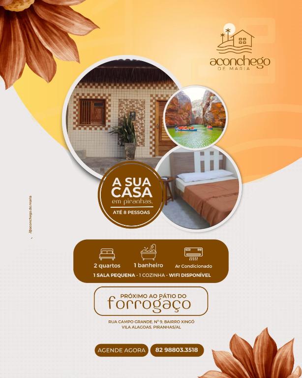 a real estate agency website template for a villa at Aconchego de Maria in Piranhas