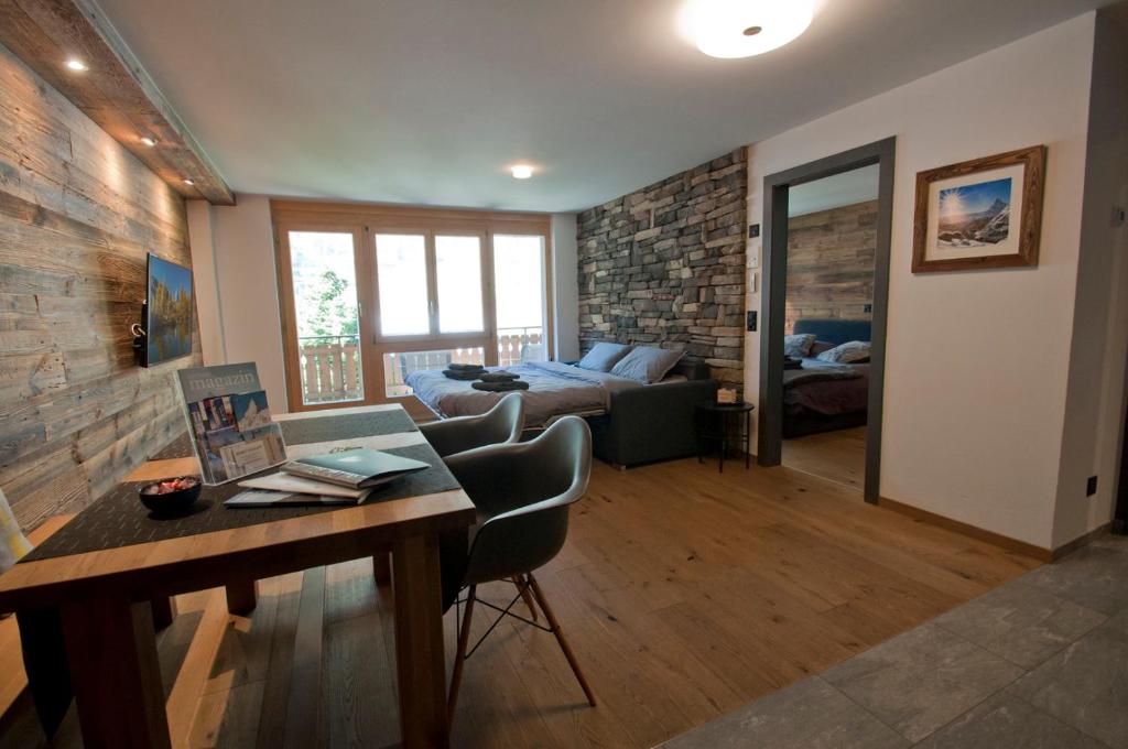 Posezení v ubytování Z Suite Zermatt