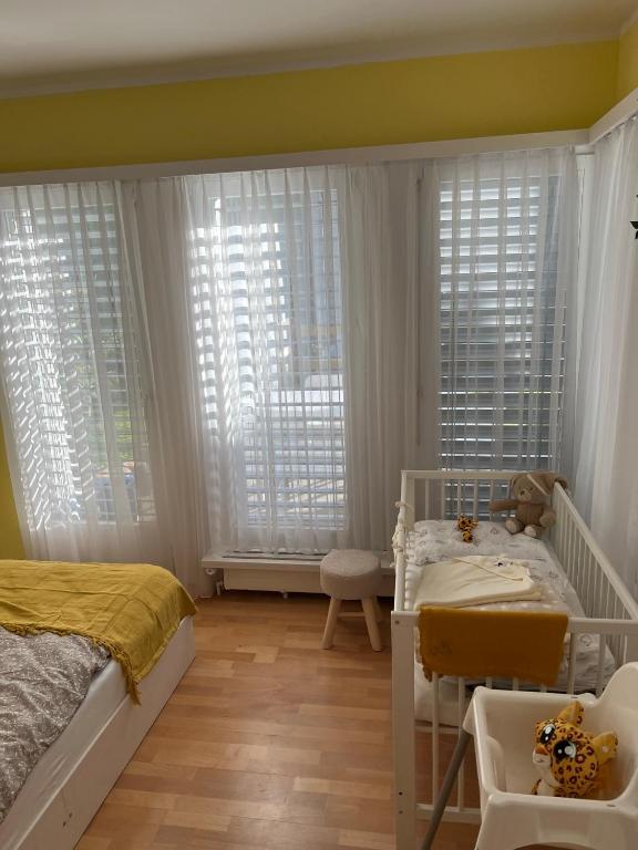 Postel nebo postele na pokoji v ubytování Wohnung „Perla Paradiso“