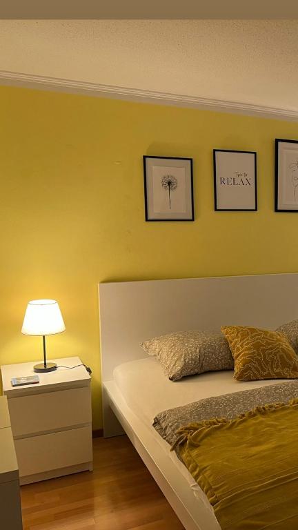 Postel nebo postele na pokoji v ubytování Wohnung „Perla Paradiso“