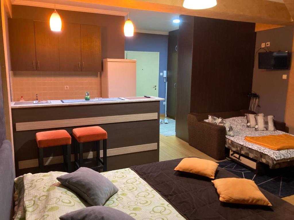 Postel nebo postele na pokoji v ubytování Apartman Aischa