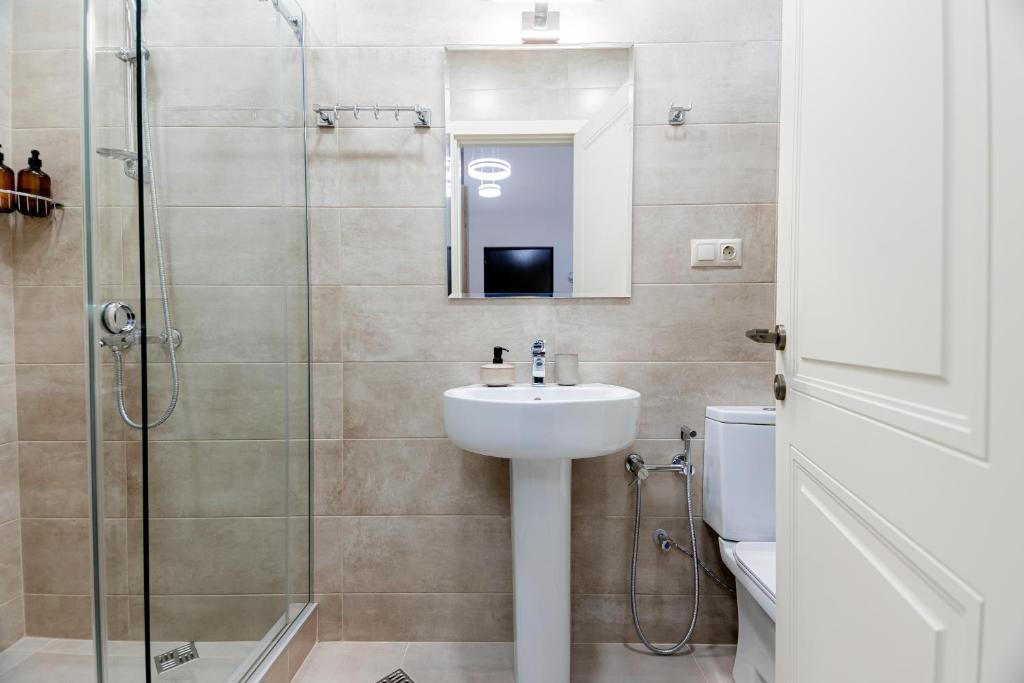Ванная комната в Apartment in Old City Center