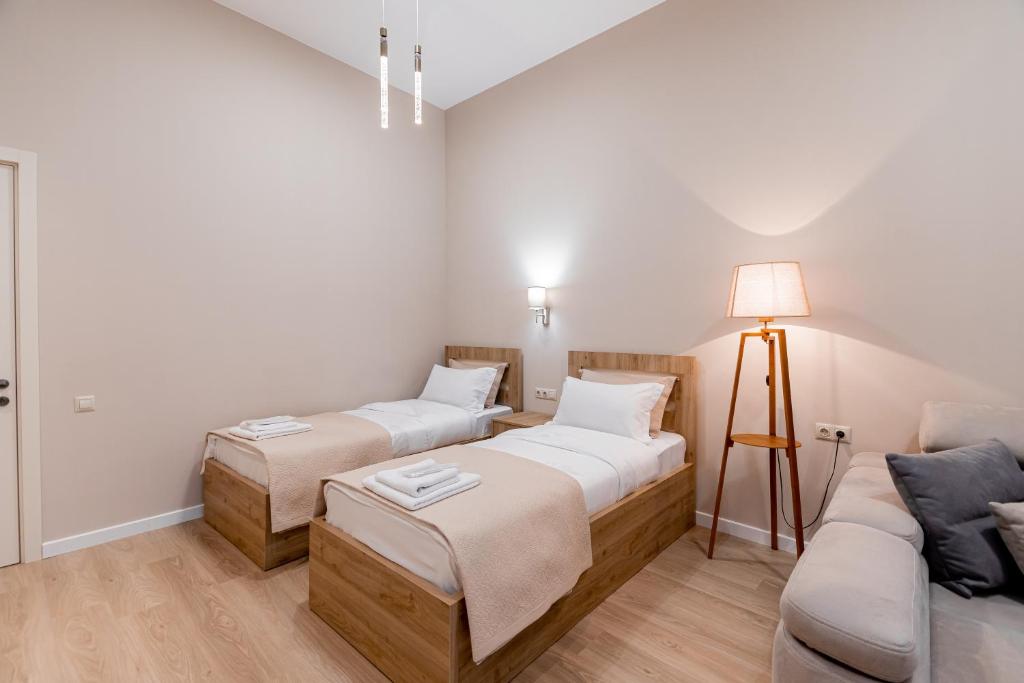 Кровать или кровати в номере Apartment in Old City Center
