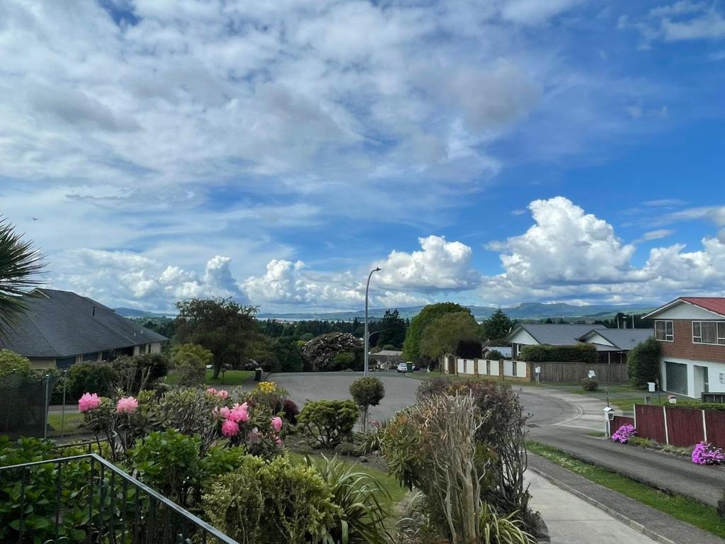 a view of a street in a residential neighbourhood at Springfield Bliss in Rotorua