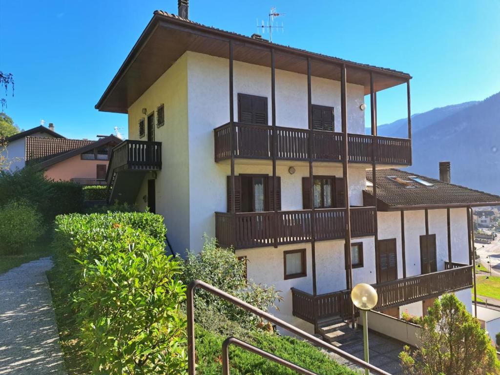 a building with balconies on the side of it at Casa bianca in Malè