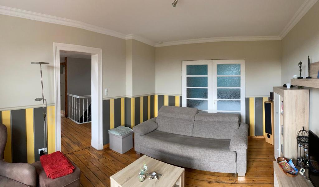 Posezení v ubytování Ferienwohnung Hamburg - Kirchwerder