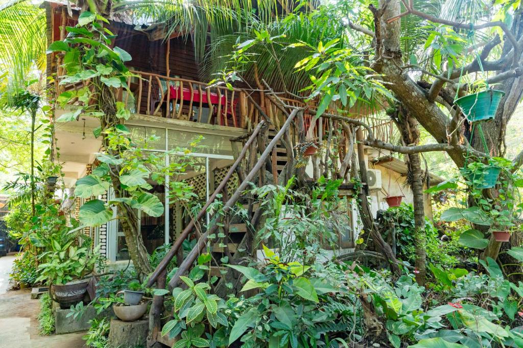 Un edificio con un mucchio di piante davanti di Green Garden Resort a Habarana