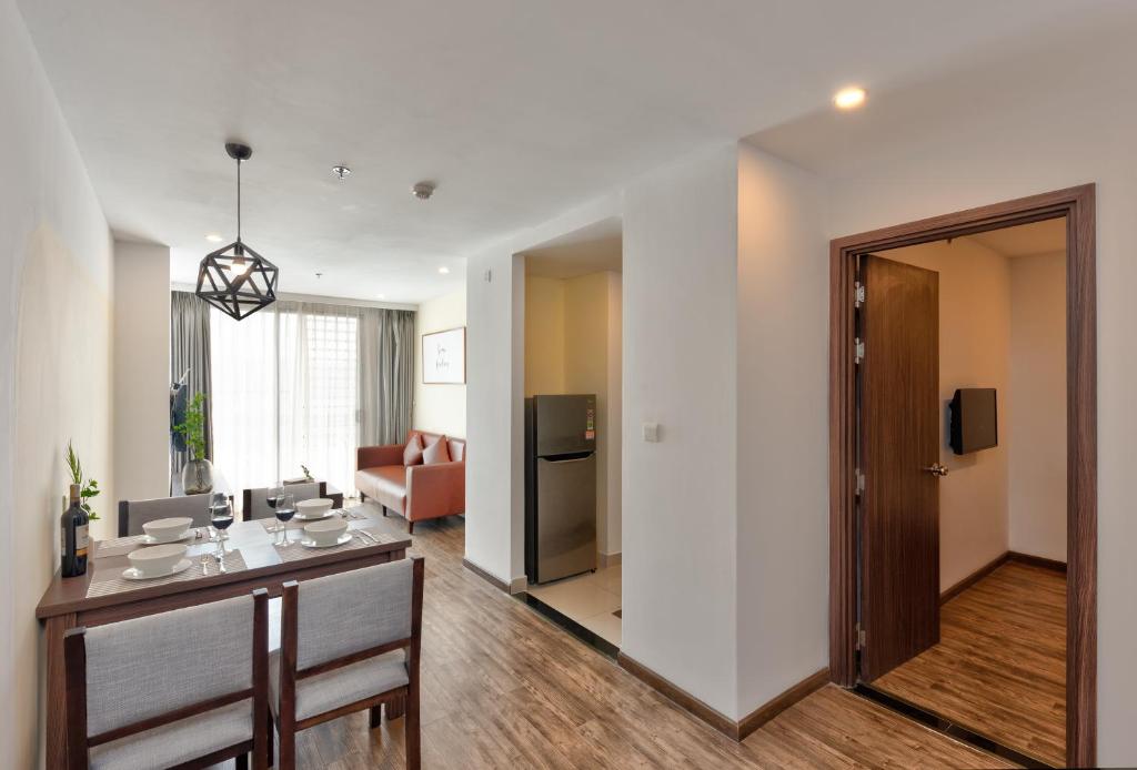 Kuchyň nebo kuchyňský kout v ubytování S Lux Apartment Virgo
