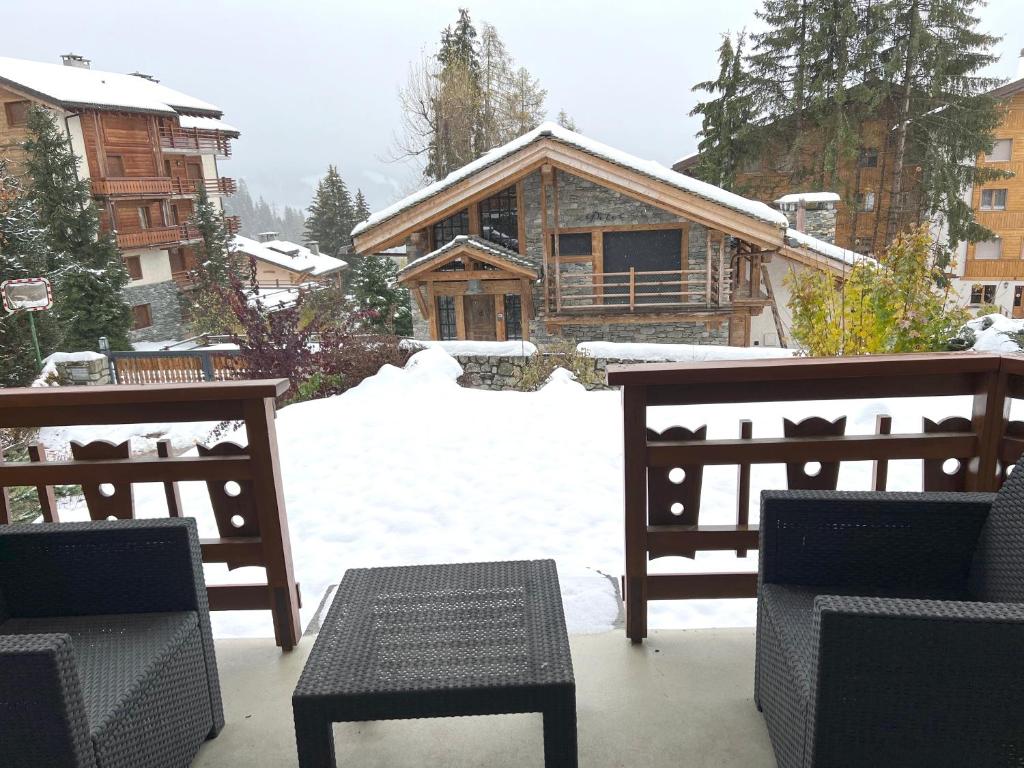 "Petit flocon" Appartement au centre de Verbier v zimě