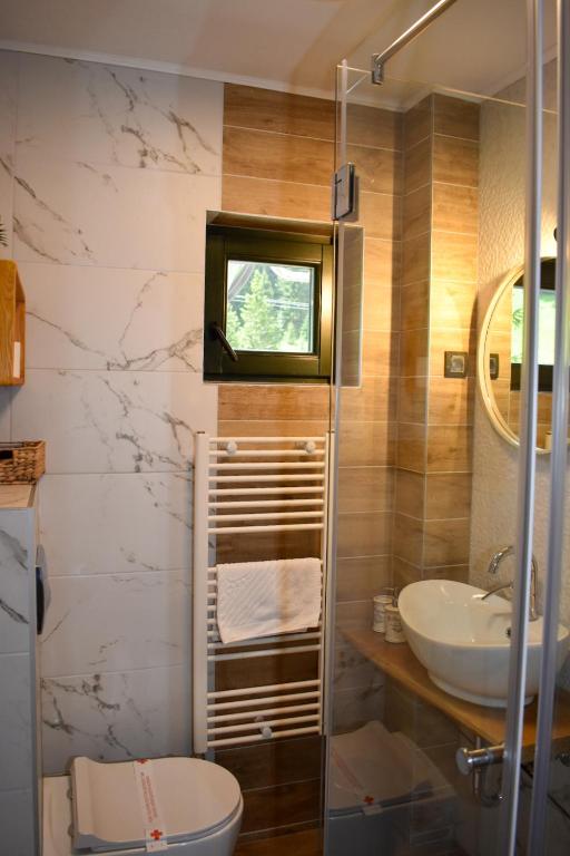 Koupelna v ubytování Hotel Rajska Vrata