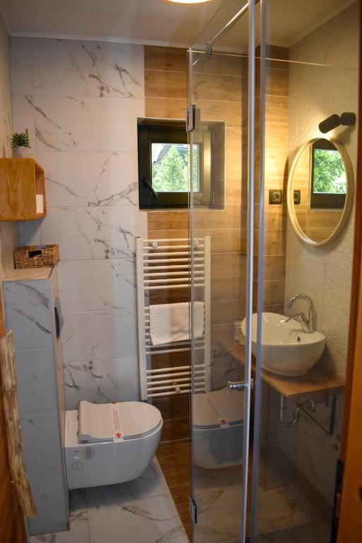 Koupelna v ubytování Hotel Rajska Vrata