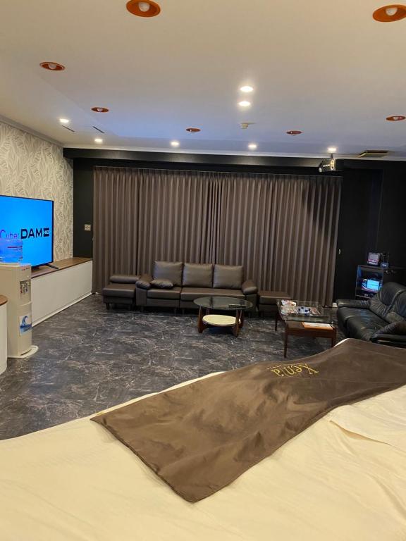 TV a/nebo společenská místnost v ubytování Hotel Xenia Takinoyashiro