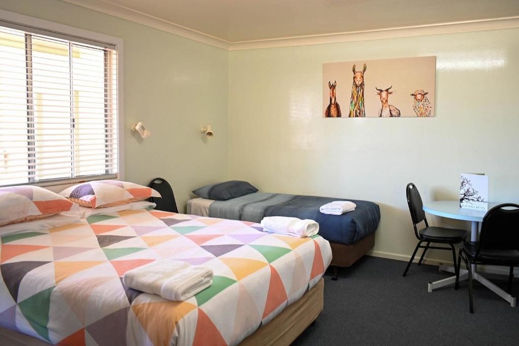 Postel nebo postele na pokoji v ubytování Motel Blackall
