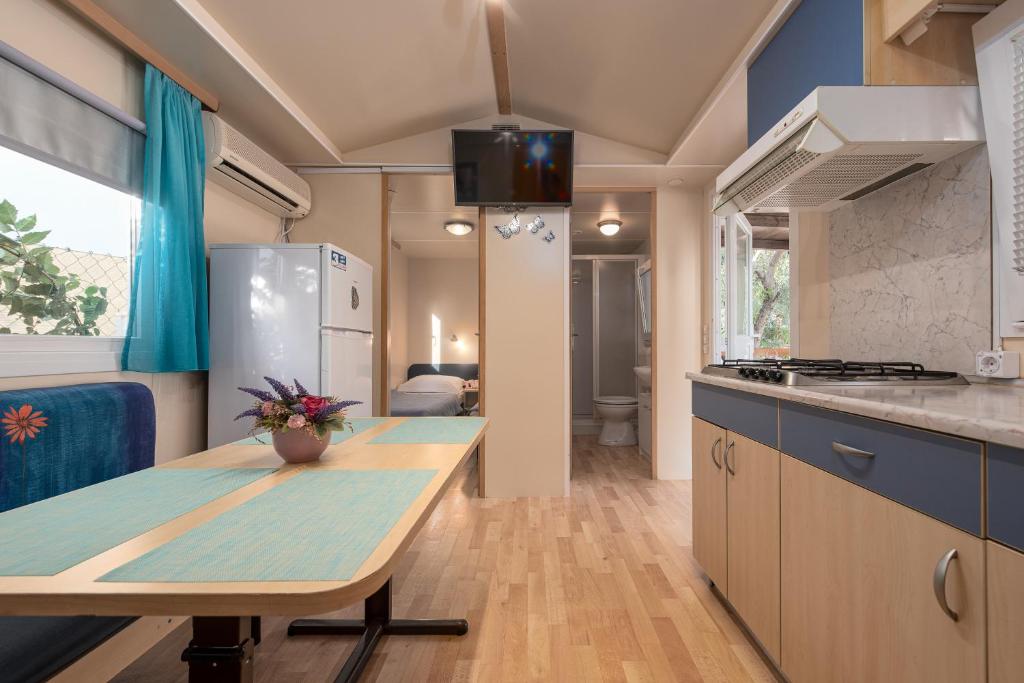 Kuchnia lub aneks kuchenny w obiekcie CAMP MRKVA MOBILE HOMES with POOL