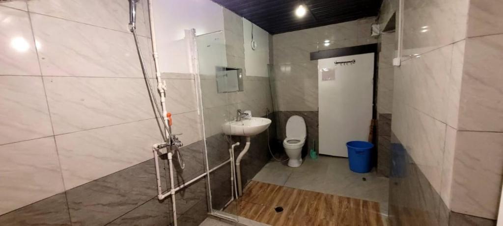 Koupelna v ubytování Kiev hostel