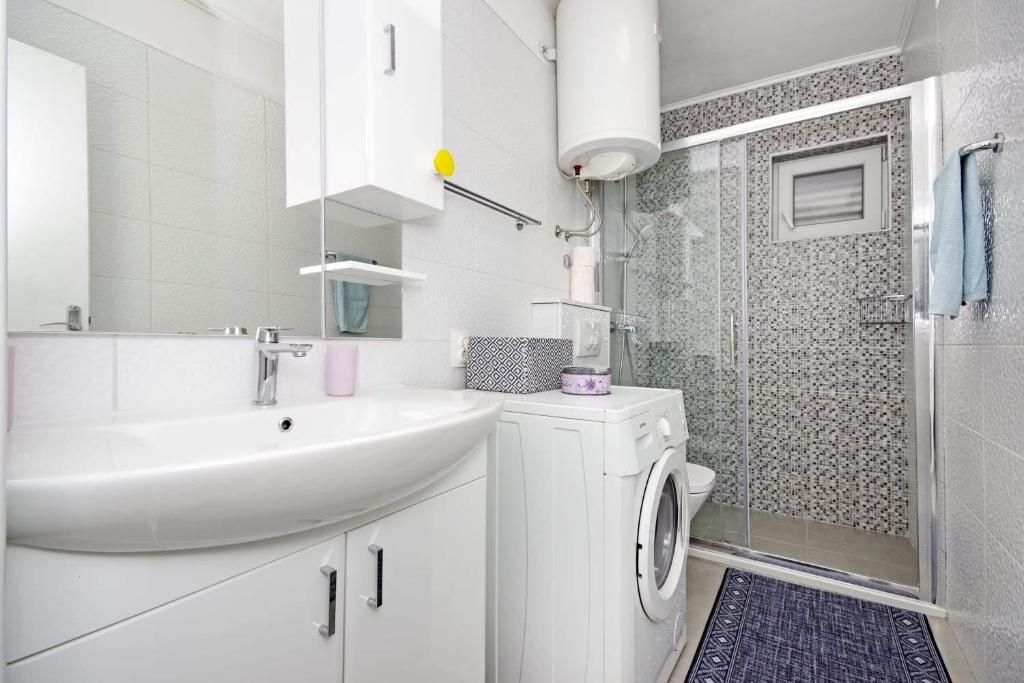 Koupelna v ubytování Apartman Makarska