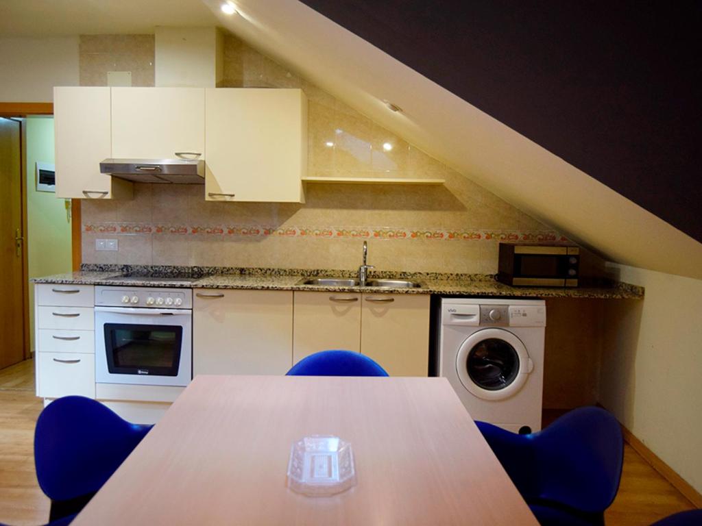 Kuchyň nebo kuchyňský kout v ubytování Apartamentos Pantebre 3000