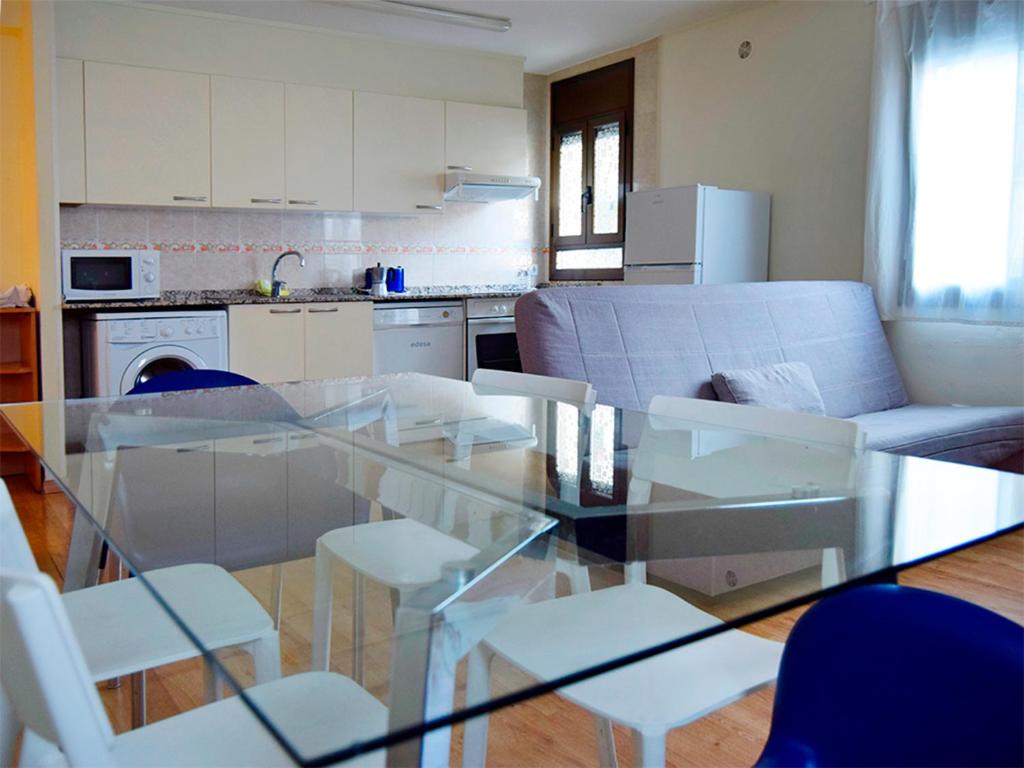 Kuchyň nebo kuchyňský kout v ubytování Apartamentos Pantebre 3000