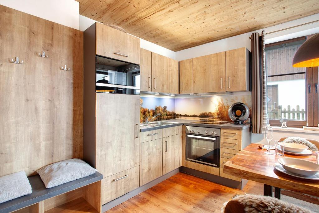 Kuchyň nebo kuchyňský kout v ubytování Bergchalet 20