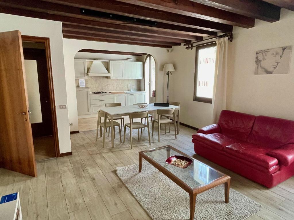 A seating area at Palazzo Bianchetti