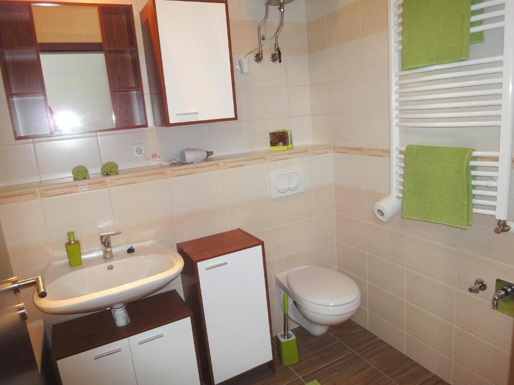 Koupelna v ubytování Aqua Apartmanok