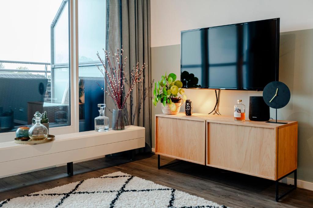 TV a/nebo společenská místnost v ubytování Kaag Resort