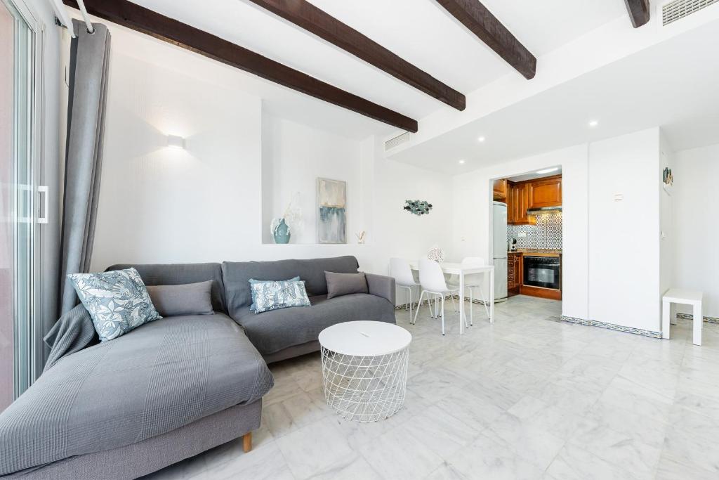 Et opholdsområde på Apartamento Seaview Deluxe