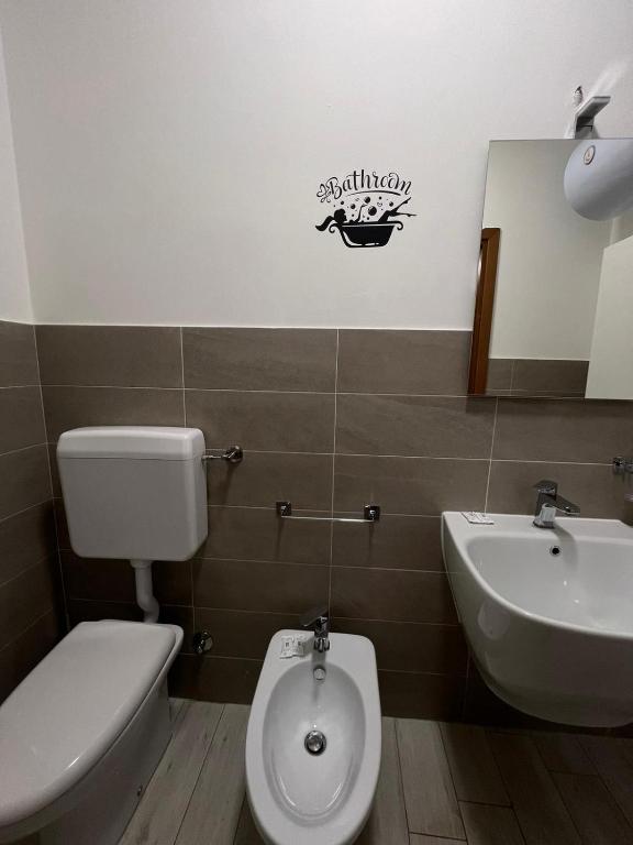 Koupelna v ubytování La Tulè