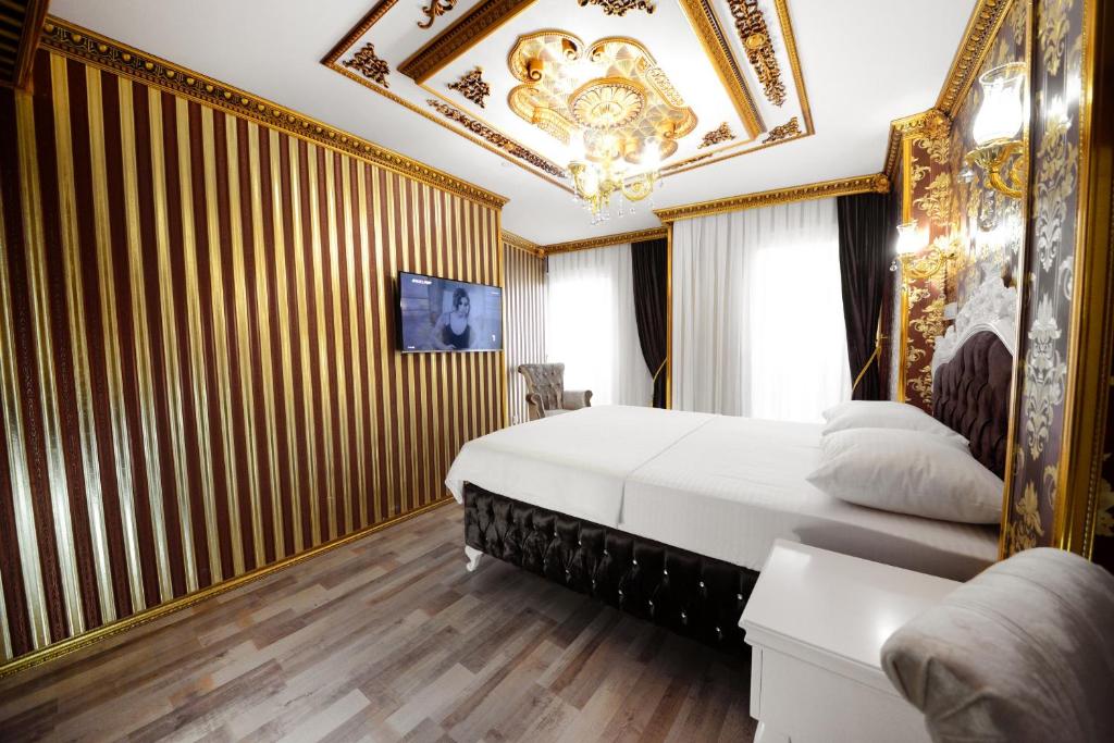 TV a/nebo společenská místnost v ubytování Fatih Babel Park Hotel