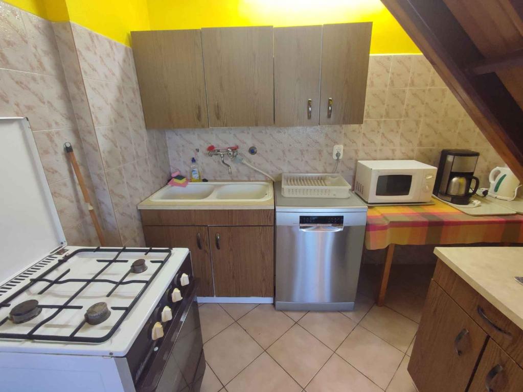 Dapur atau dapur kecil di Holiday home in Balatonszarszo 45813