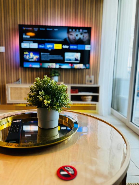 TV a/nebo společenská místnost v ubytování La Forêt des Pins - Free Check-In - Wifi - Parking Privé - Netflix - Draps & Serviettes inclus