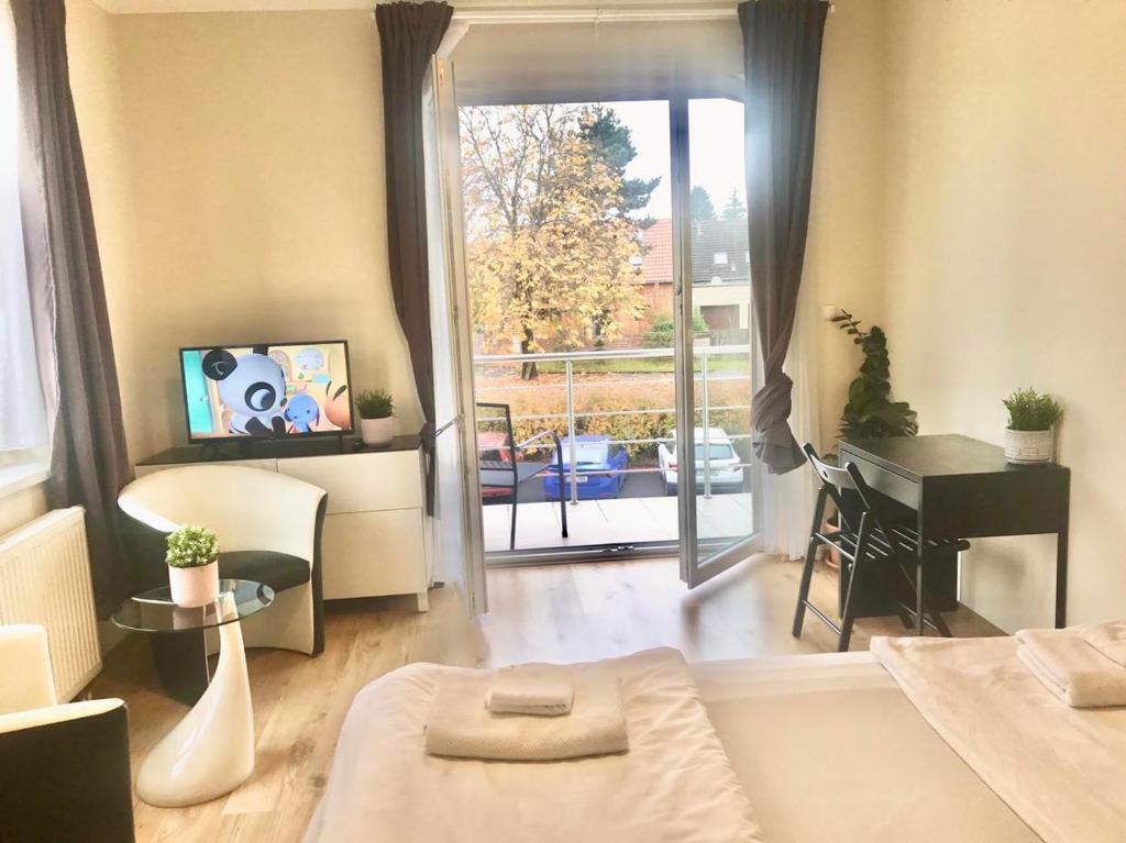TV a/nebo společenská místnost v ubytování Fresh house