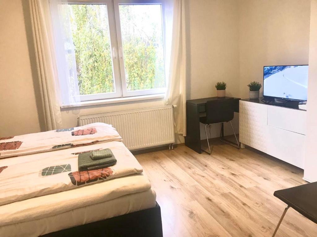 TV a/nebo společenská místnost v ubytování Fresh house