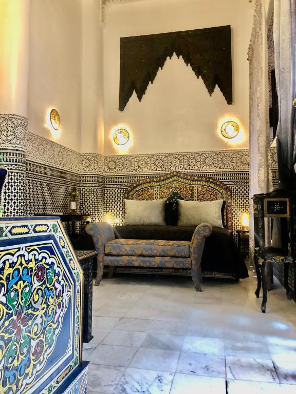 Area soggiorno di Riad Ibn Battouta & Spa