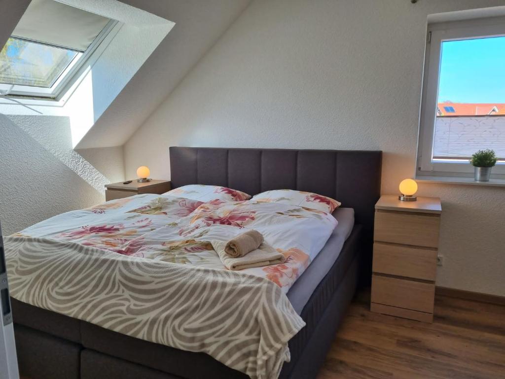 Postel nebo postele na pokoji v ubytování Landhaus Westerloy