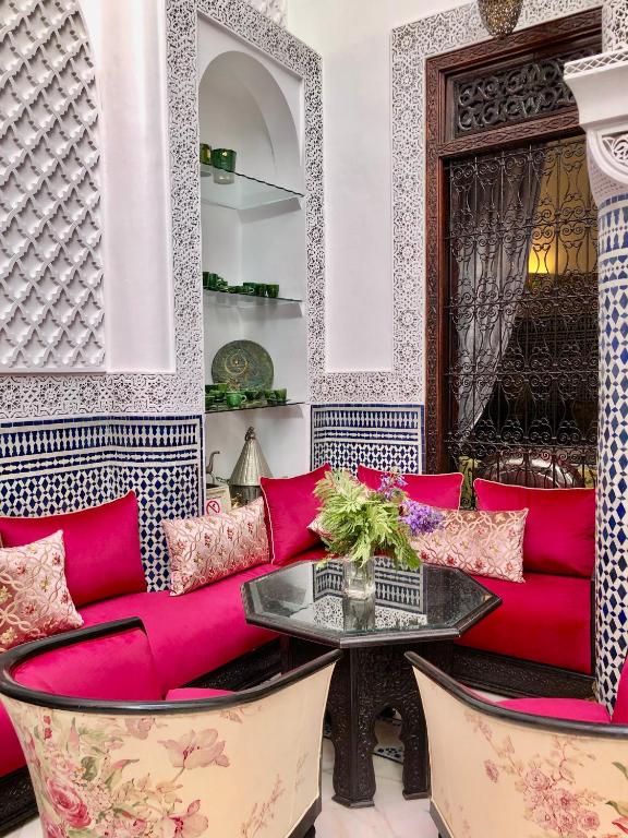 Area soggiorno di Riad Ibn Battouta & Spa
