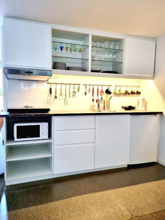 Neptun Studio-apartment with terrace.にあるキッチンまたは簡易キッチン